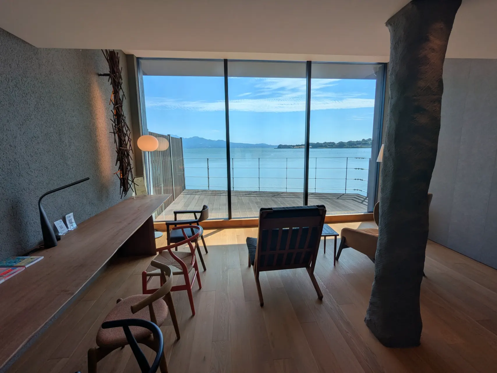 The view from the lounge