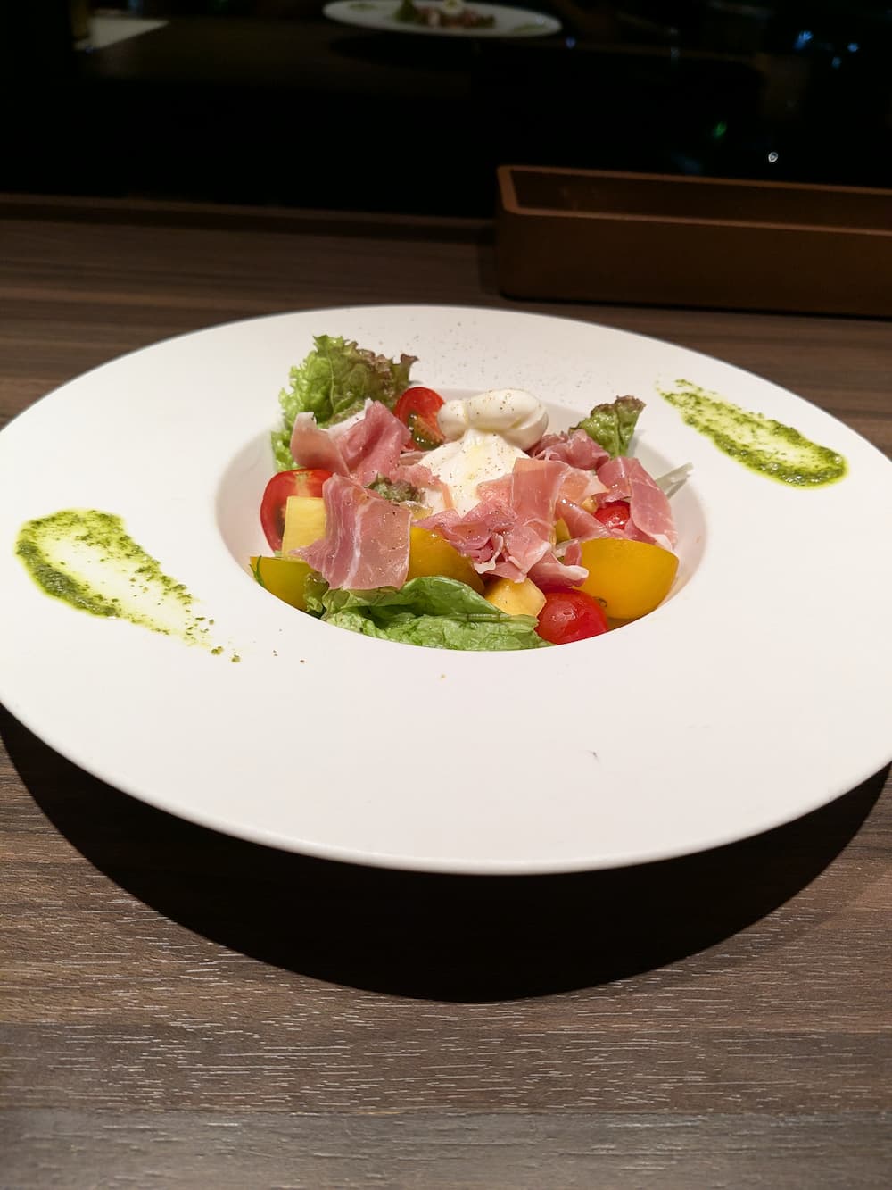 Prosciutto and Cheese Salad at Seafood Dining 1932