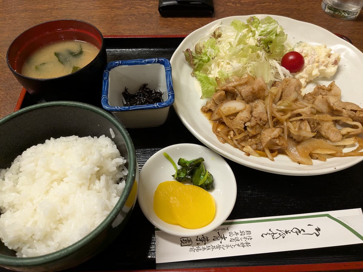 Ginger pork set meal at my favorite restaurant Aobazono